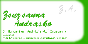 zsuzsanna andrasko business card